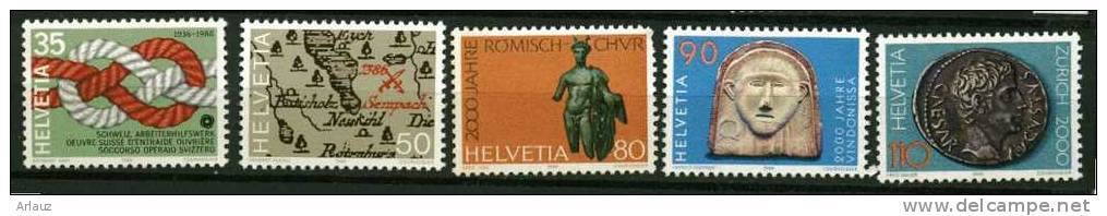 SUISSE.1986.COMMEMORATIF.     .  (YVERT N° 1237-1241) - Unused Stamps