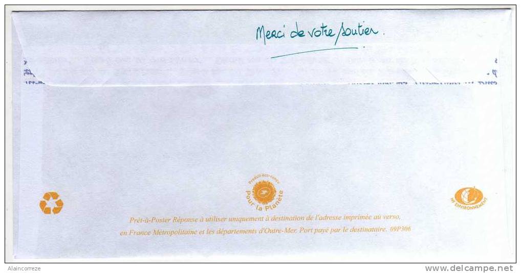 Entier Postal POSTREPONSE Val De Marne Villejuif  Association Recherche Sur Cancer Autorisation 23126 N° Au Dos 09P306 - Listos Para Enviar: Respuesta /Beaujard