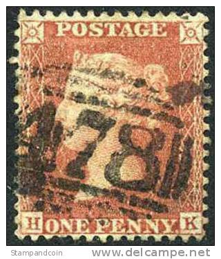 Great Britain #11 (SG #22) Used 1p Red Victoria From 1855 - Used Stamps