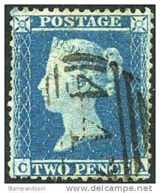 Great Britain #21 (SG #35) Used 2p Blue Victoria From 1857 - Gebraucht