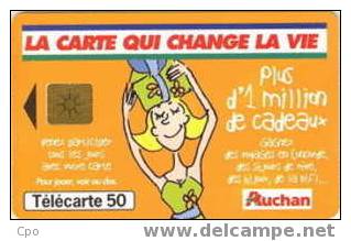 # France 998A  AUCHAN ORANGE 50u Gem 09.99 Tres Bon Etat - 1999