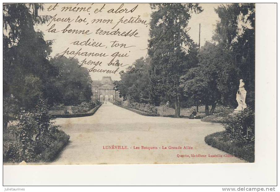 Lunéville Les Bosquets,la Grande Allée - Luneville
