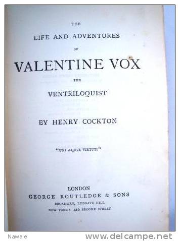 Cockton, Henry: The Life And Adventures Of Valentine Vox The Ventriloquist - Action/ Adventure