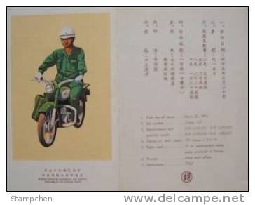 Folder Taiwan 1976 Postal Service Stamps Plane Computer Motorbike Motorcycle Postman Boat Train - Neufs