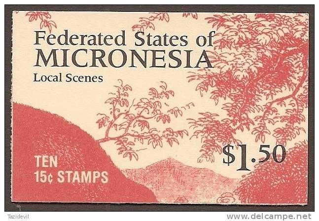 MICRONESIA - 1985 $1.50 Waterfall Complete Booklet. Scott 33a. MNH ** - Micronesië