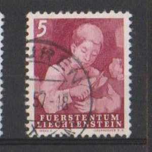 Liechtenstein 1951 Used, VFU, Agriculture Series,  Child With Bread, Loaf, Food - Used Stamps