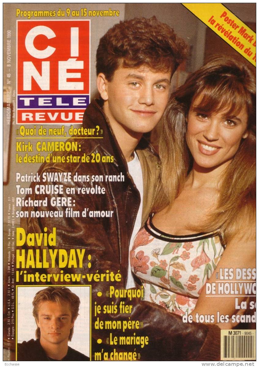 Ciné Télé Revue 9045 David Hallyday Taylor Rachel Ward Cruise Cameron Swayze Streep Leotard - Cinéma