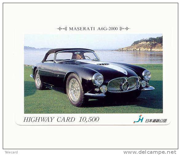 Carte Prépayée Japonaise MASEARATI (3) Voiture Car Auto Phonecard Japon - Auto's