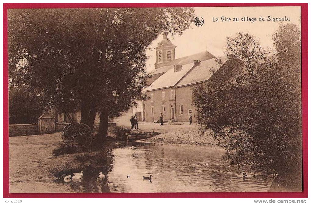 Signeulx - Eglise, Village, La Vire... Jolie Carte. - Musson