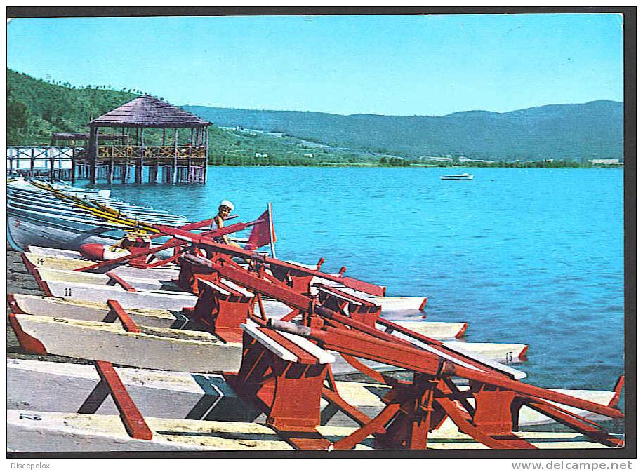 B1050 Lago Di Bracciano ( Roma )  - Il Lago, Lake, Lac- Barche, Boats, Bateaux /   Viaggiata 1963 - Civitavecchia