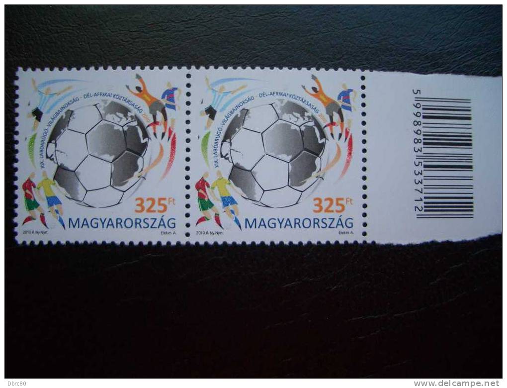 Hungary, 2010, Soccer World Cup South Africa, Pair With Tab - 2010 – South Africa