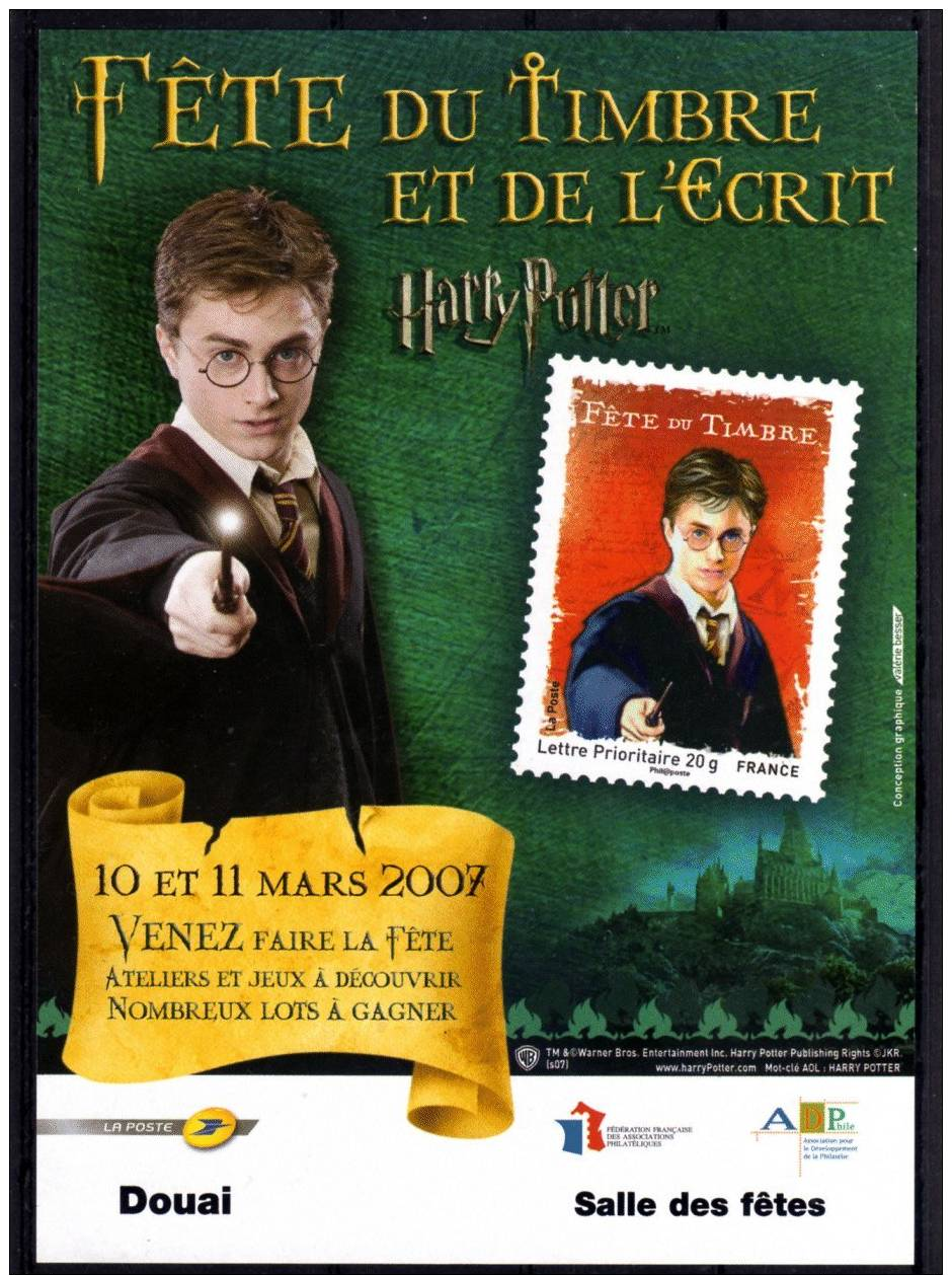 AFFICHE FÊTE DU TIMBRE 2007 HARRY POTTER - Journée Du Timbre