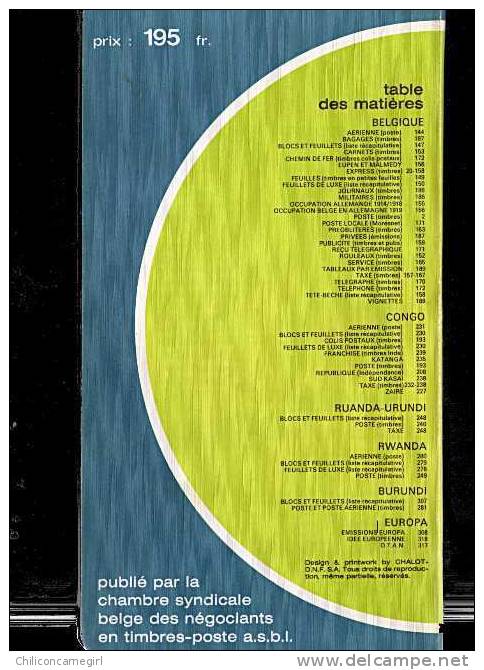 Catalogue Officiel Belgique - Congo - Zaïre - Rwanda - Burundi - Europa 1977 - België