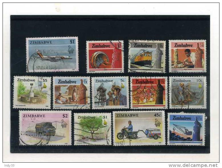 -ZIMBABWE . ENSEMBLE DE TIMBRES . OBLITERES - Zimbabwe (1980-...)