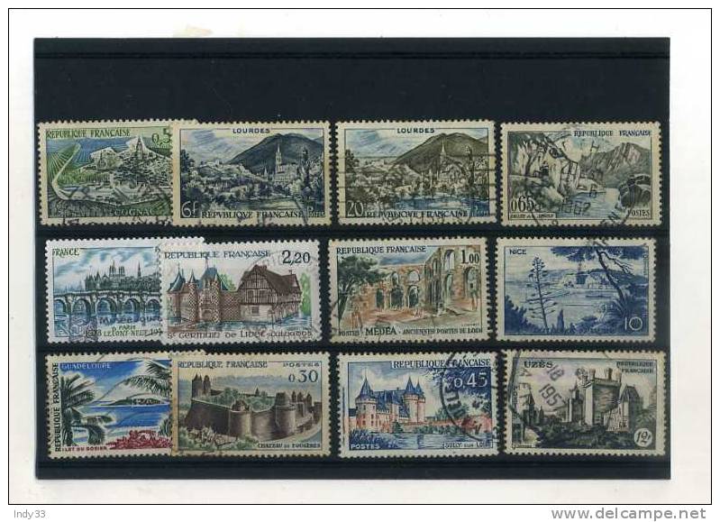 - FRANCE . ENSEMBLE DE TIMBRES SUR LES PAYSAGES . OBLITERES - Sammlungen