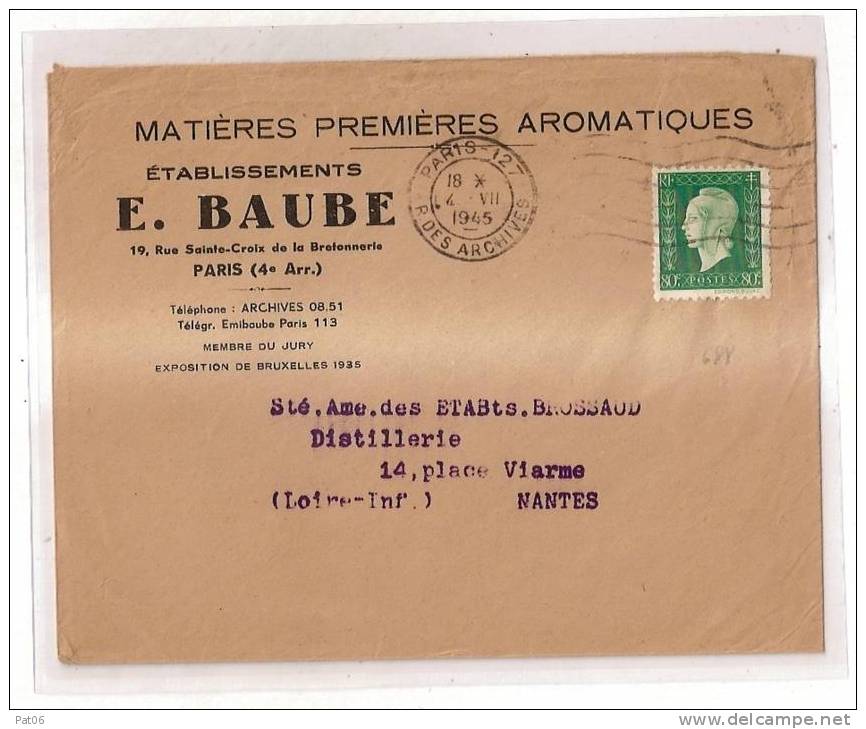 5° Emission Provisoire « LIBERATION » - 1944-45 Marianne De Dulac