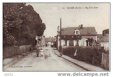 Dép 72 - Réf 111 - Luche Pringe - Luche - Rue De La Gare - Bon état - Luche Pringe