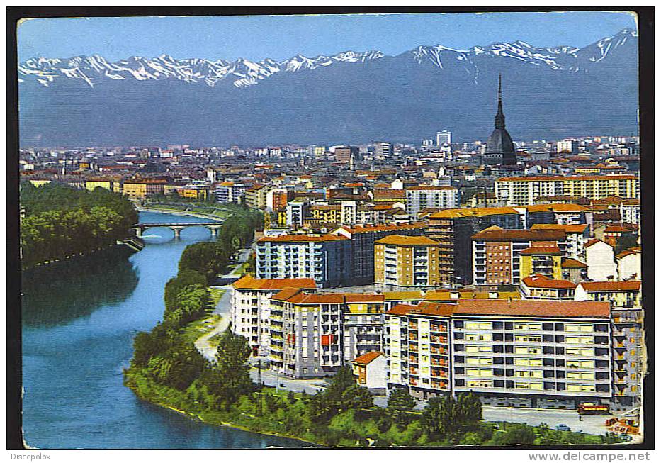 B1150 Torino - Panorama , General View, Ansicht / Viaggiata 1963 - Panoramic Views