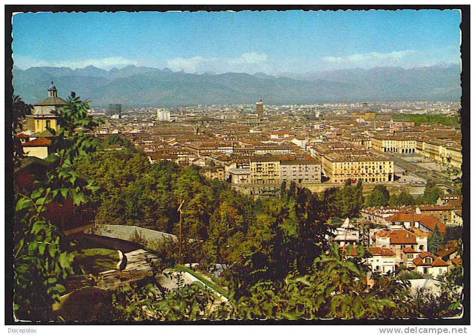 B1160 Torino Nella Cornice Delle Sue Montagne /   Viaggiata 1969 - Mehransichten, Panoramakarten