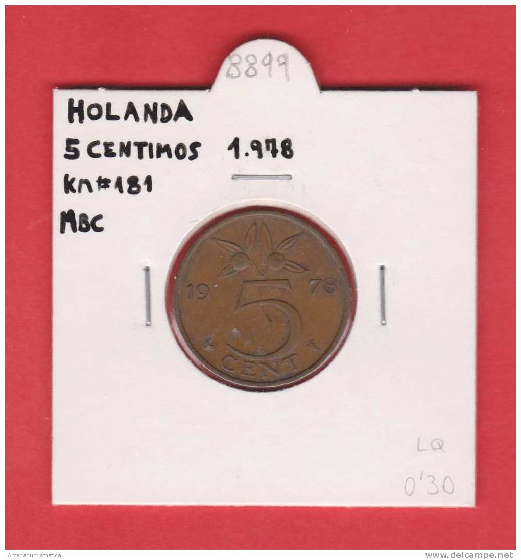 HOLANDA  5 CENTIMOS  1.978   KM#181   MBC/VF    DL-8899 - 1948-1980 : Juliana