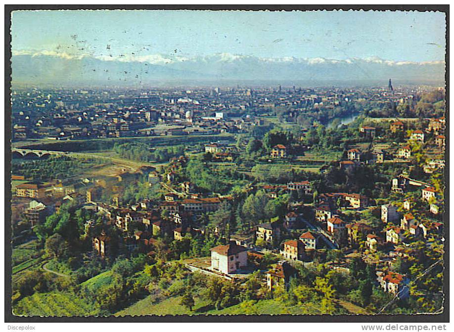 B1162 Torino - Panorama Dalla Collina /   Viaggiata 1957 - Panoramische Zichten, Meerdere Zichten