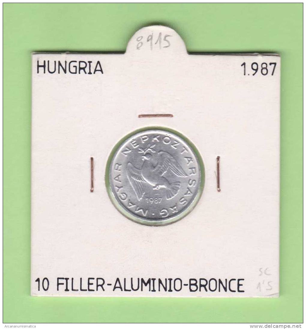 HUNGRIA   10  FILLER   1.987  Aluminio-Bronce  KM#547   SC/UNC       DL-8915 - Hungría