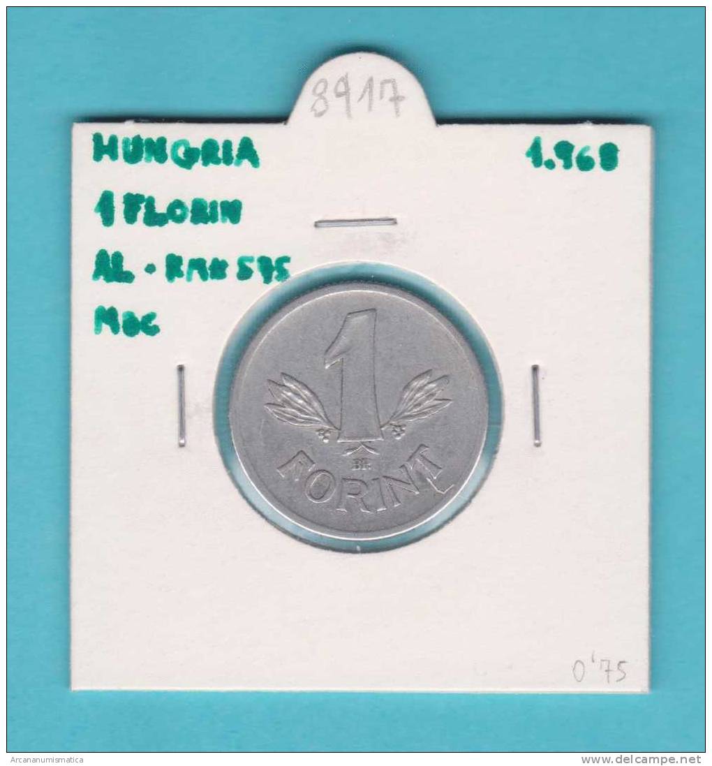 HUNGRIA   1  FLORIN  1.968  AL   KM#575   MBC/VF    DL-8917 - Hongrie