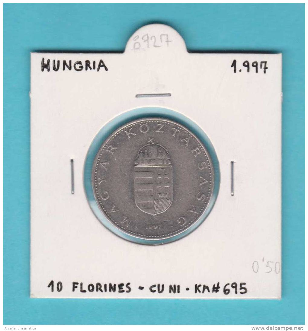 HUNGRIA   10  FLORINES  1.997  CU NI   KM#695   MBC/VF    DL-8927 - Ungarn