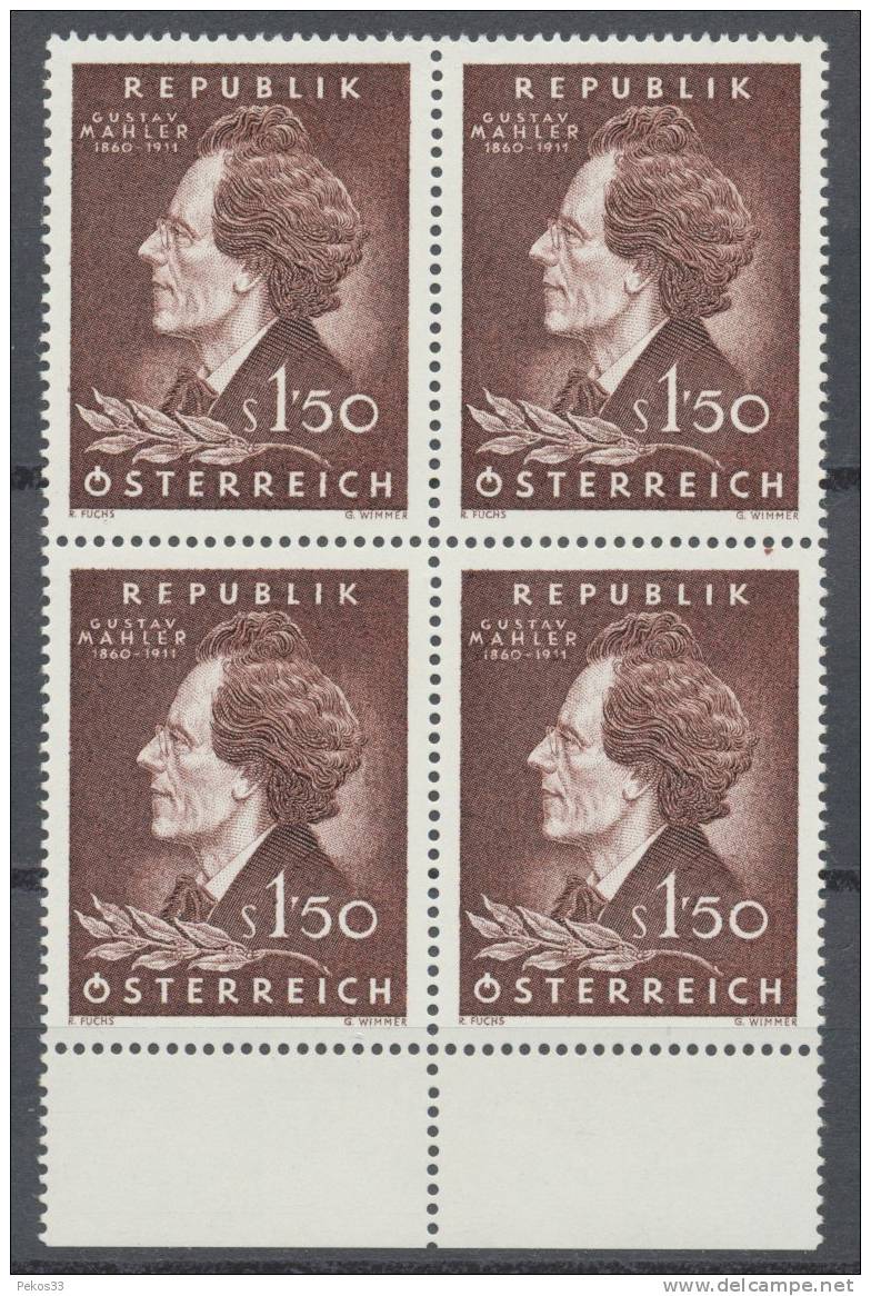 Österreich - Mi.Nr. 1078  -postfrisch     100. Geburtstag Von Gustav Mahler - Ungebraucht