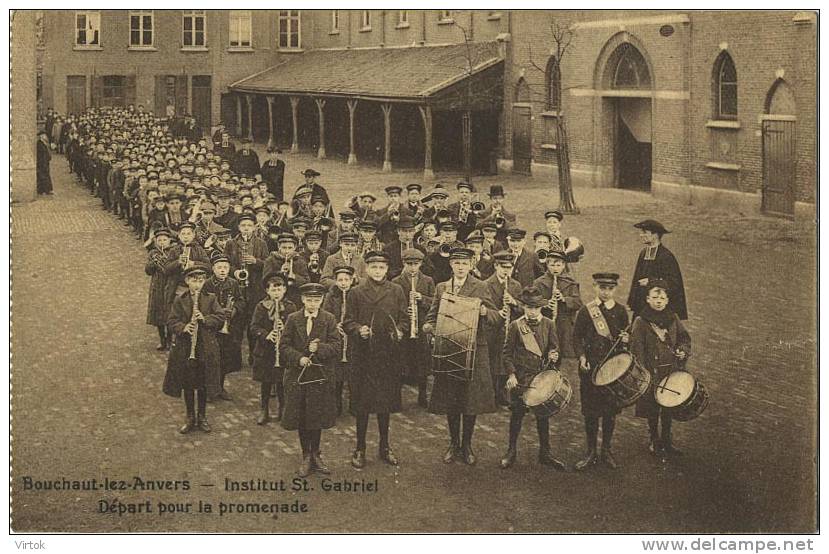 Boechout  :  Institut  St. Gabriel  : Départ Pour Le Promenade  ( Kaart Carnet ) - Boechout