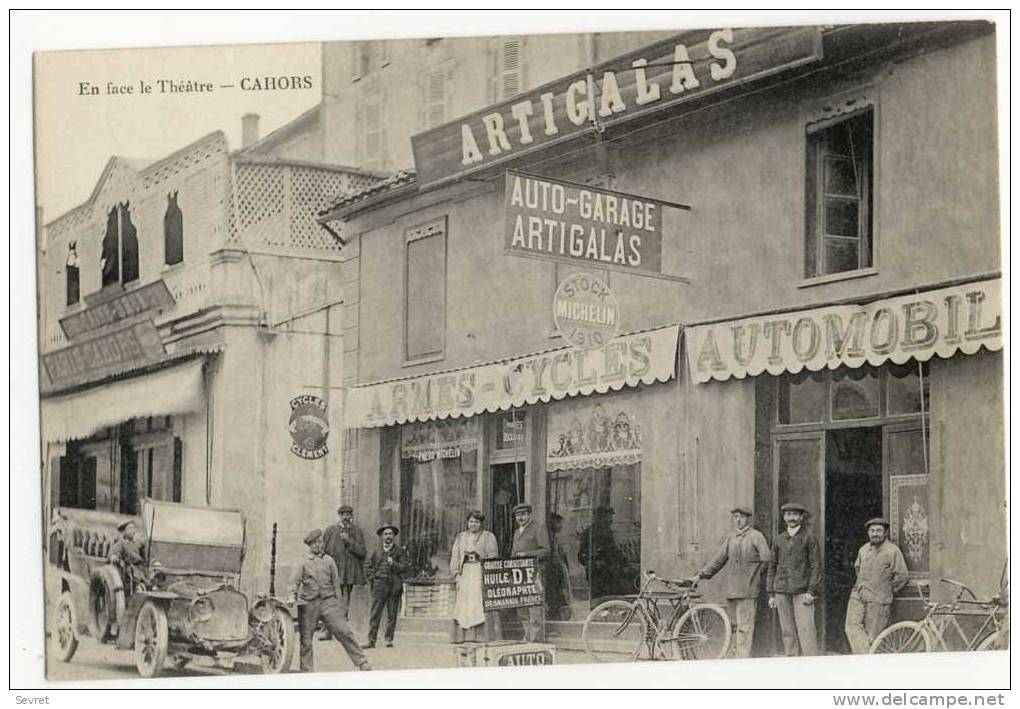 CAHORS. - AUTO-GARAGE ARTIGLAS. Supebe Cliché. - Cahors