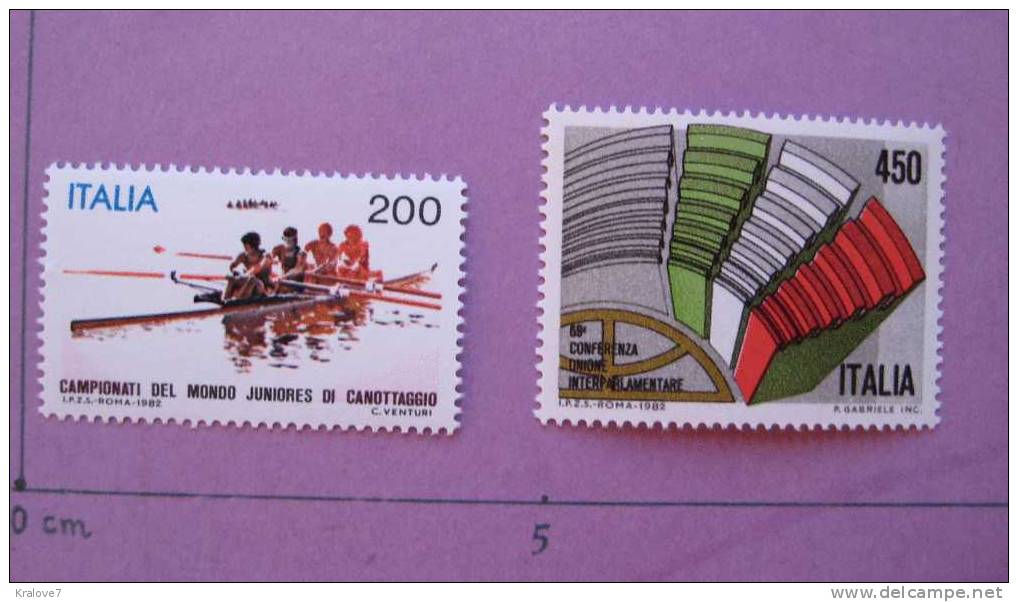 ITALIE 1982 SPORT 2 TIMBRES NEUFS ITALIA SPORTS MNH 2 STAMPS - Canoë