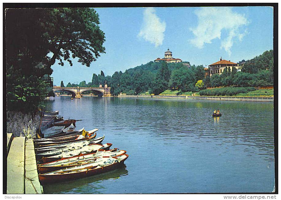 B1190 Torino - Il Po E Il Monte Dei Cappuccini / Scritta Ma Non Viaggiata - Fiume Po