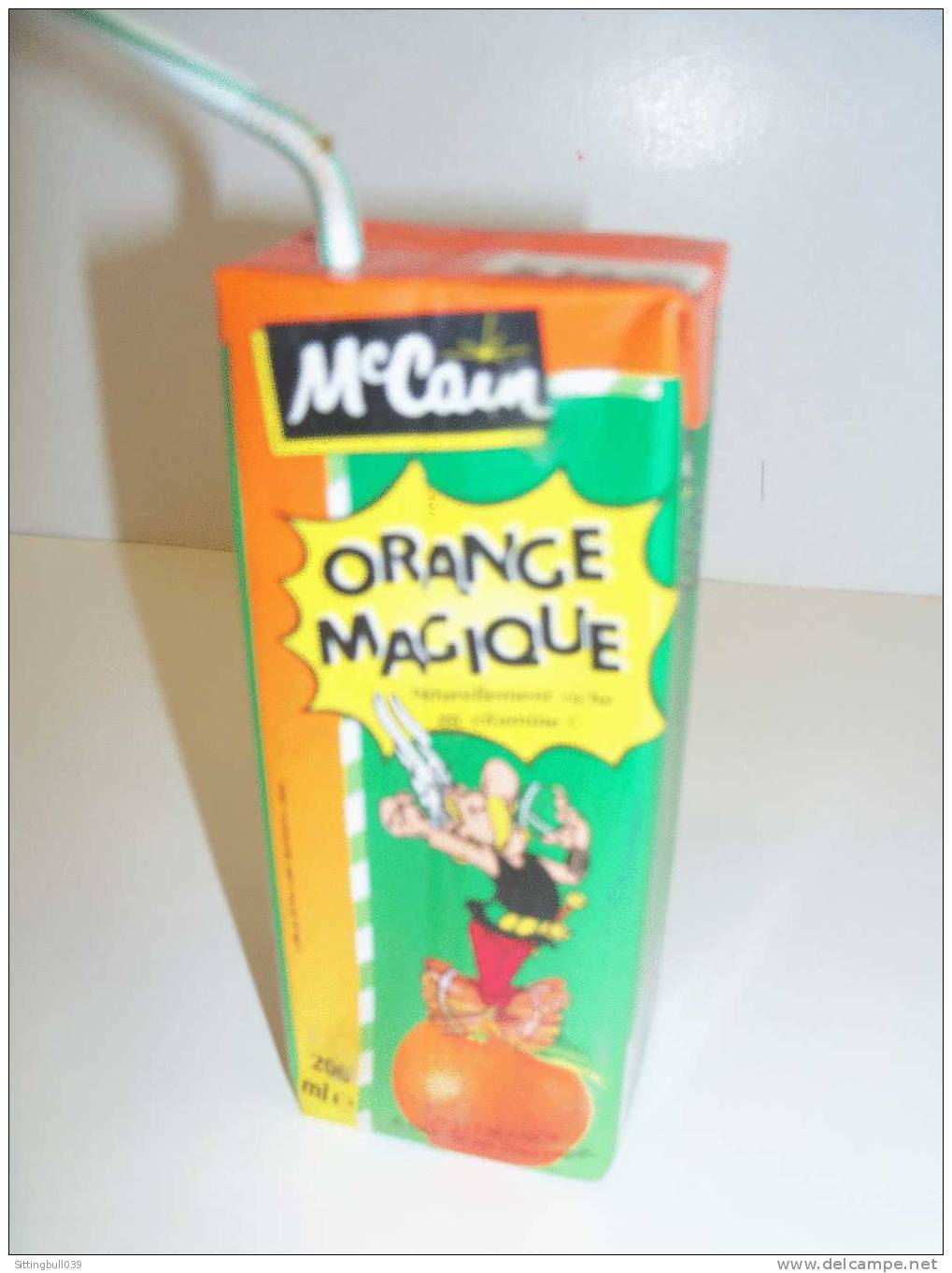 ASTERIX. PUB McCain. Orange Magique Avec Astérix. Briquette Jus D'Orange. 1993 Ed Albert René / GOSCINNY-UDERZO - Objets Publicitaires