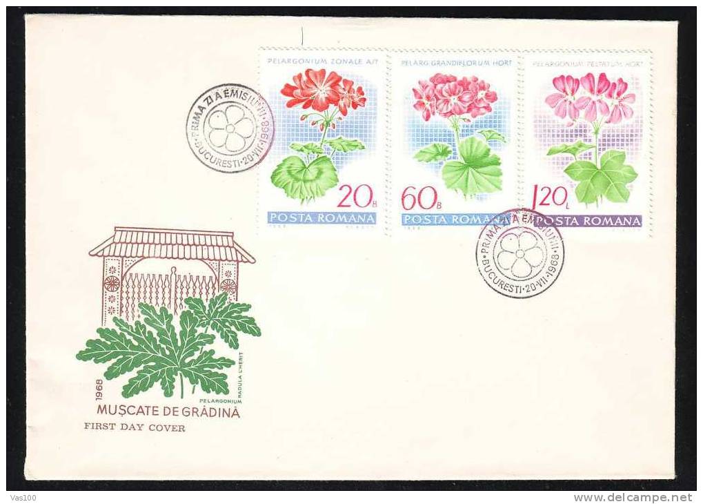 Romania 1968 FDC  Set 2 Covers With Fleurs;divrses. - Other & Unclassified