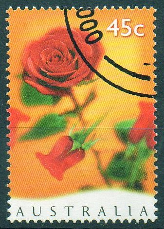 Australia 1997 45c Valentine's Day Rose CTO - Rosen