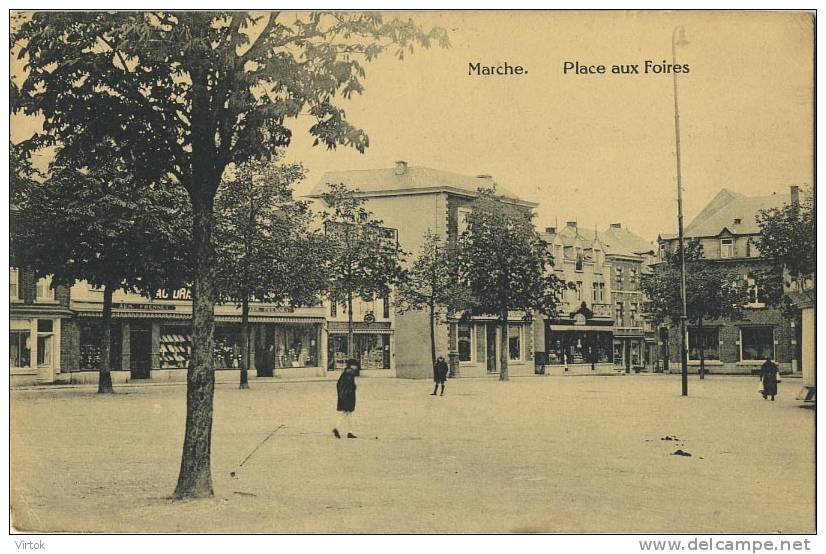 Marche :  Place Aux Foires ( Ecrit 1936 Avec Timbre ) - Marche-en-Famenne