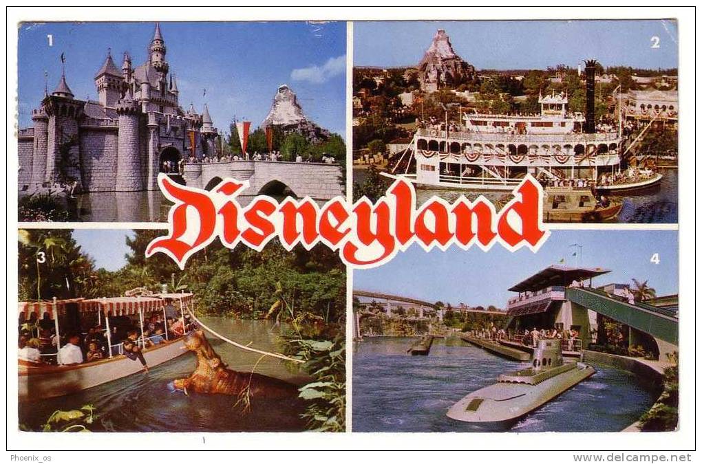 UNITED STATES - Disneyland, 4 Scenes, Year 1964 - Anaheim