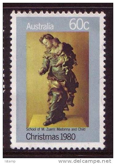 1980 - Australian Christmas 60c MADONNA & CHILD Stamp FU - Oblitérés