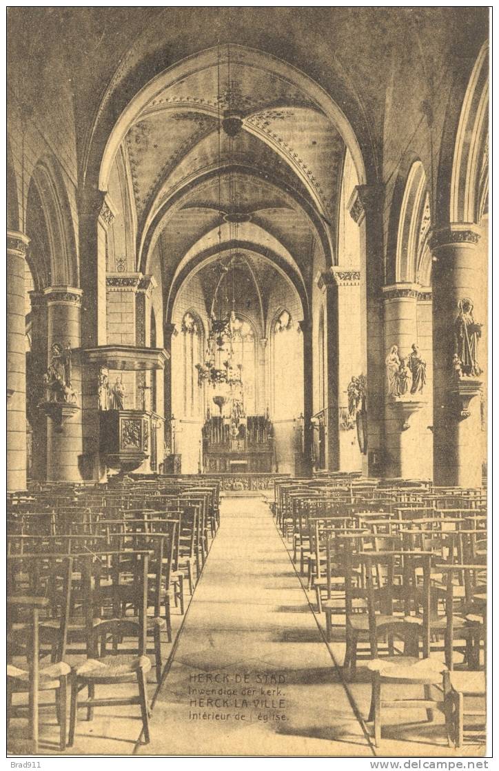 Herk De Stad - Inwendige Der Kerk - Interieur De L'église - +/- 1930 - Herk-de-Stad