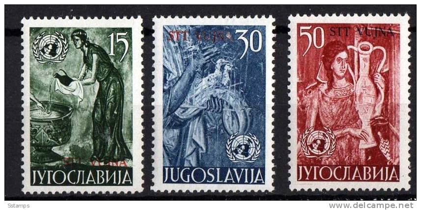 U-37 TRIESTE B JUGOSLAVIA ITALIA  UNO RELIGIONE ARTE FRESCHE    NEVER HINGED - Mint/hinged