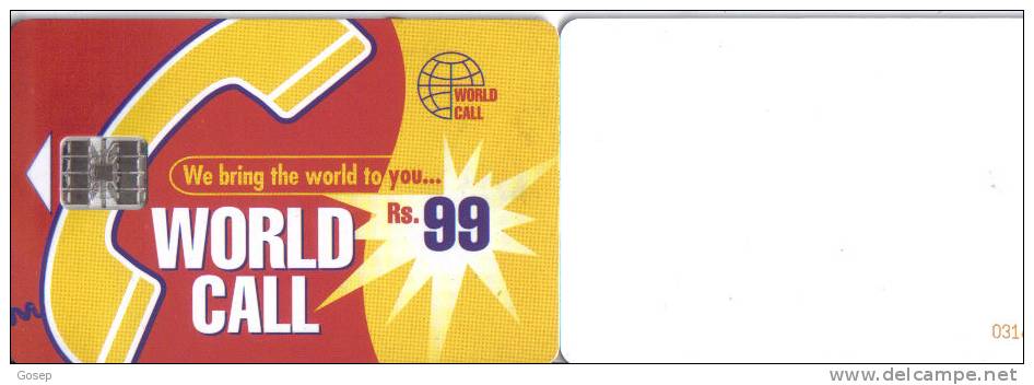 Pakistan-world Call- We Bring The World To You (rs99)-used Card+1 Card Prepiad Free - Pakistán