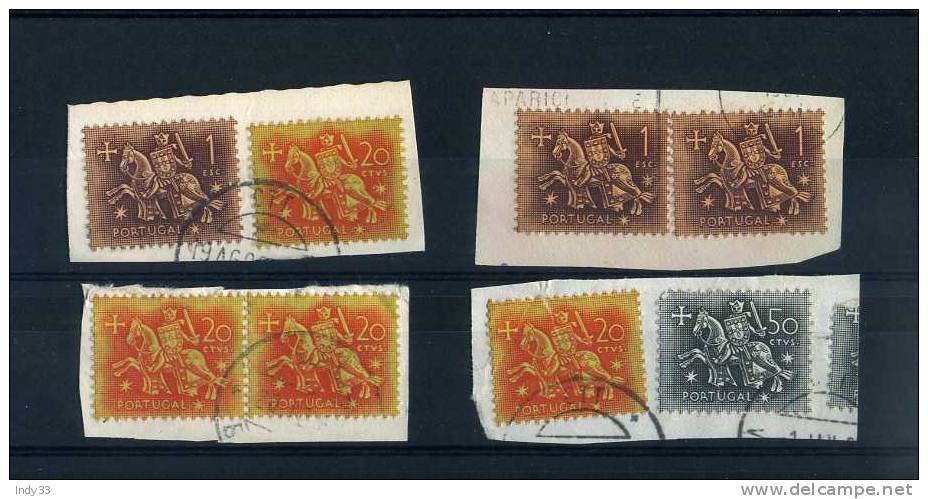 - PORTUGAL . TIMBRES SCEAU DU ROI DENIS SUR FRAGMENTS - Sammlungen