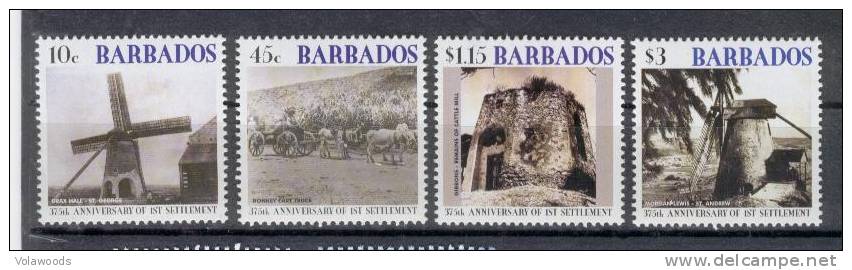 Barbados - Serie Completa Nuova: 375° Anniversario Del Primo Insediamento - Barbados (1966-...)