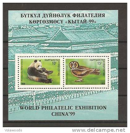 Kirghizistan - Foglietto Nuovo: Esposizione Filatelica Mondiale  Cina 99 - Kirgisistan