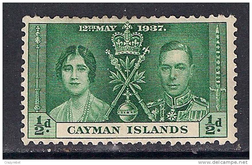 Cayman Islands 1937 KGV1  1/2d Green Coronation MM  SG 112  ( B99 ) - Caimán (Islas)