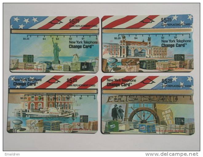 Ellis Island. MINT Set Of 4. - Cartes Holographiques (Landis & Gyr)