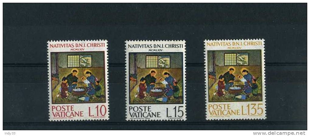 - VATICAN . SUITE DE TIMBRES DE 1964 . NATIVITE . NEUFS SANS CHARNIERE - Ungebraucht