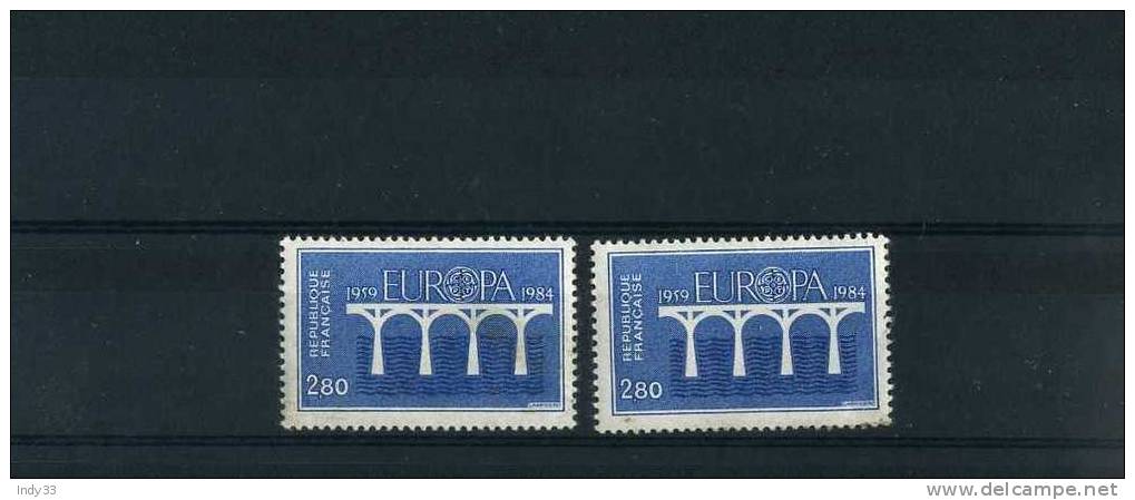 - FRANCE . TIMBRES EUROPA 1984 . NEUFS SANS CHARNIERE . TRACES AU DOS - 1984