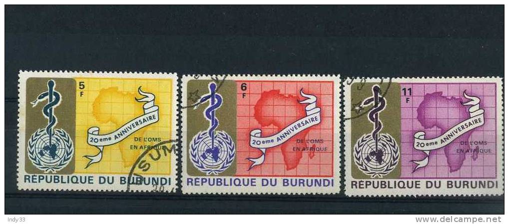 - BURUNDI . SUITE DE TIMBRES DE 1969 OBLITERES - Used Stamps